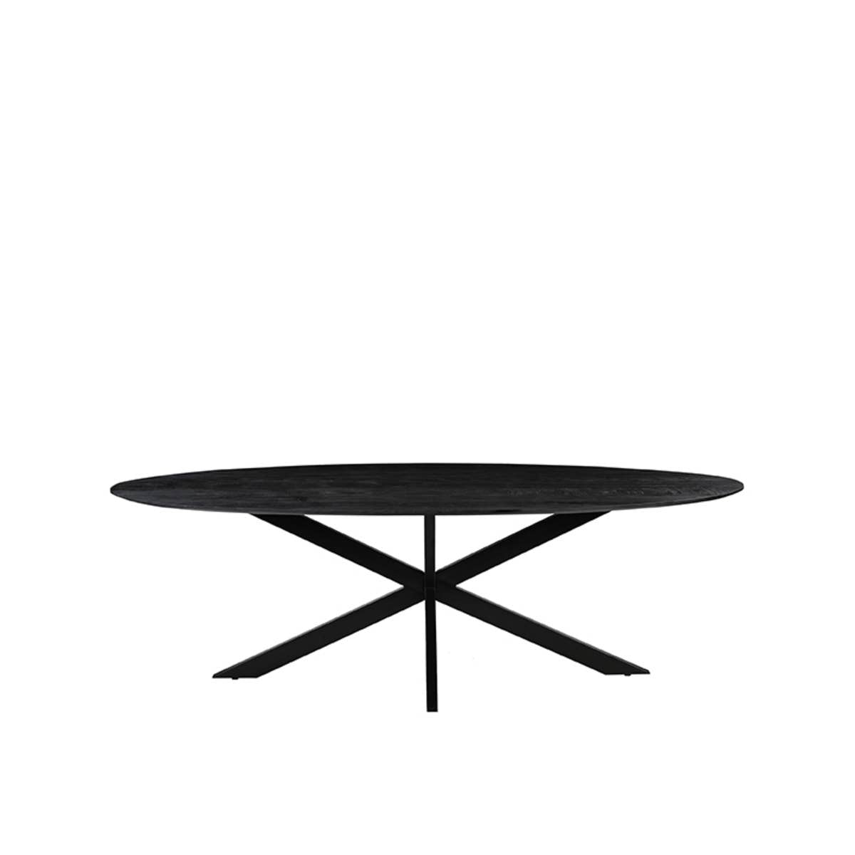 Table à manger ovale – Bois de manguier & métal noir - Maison4sdesign
