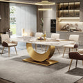 Table d'appoint Pandora 78,74 po – Pierre frittée brillante
