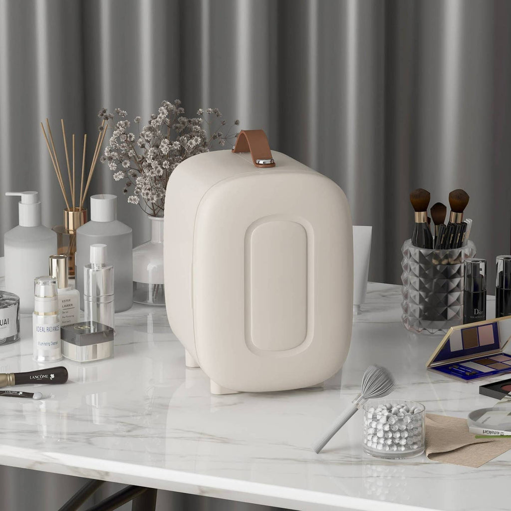 Beauty Fridge Mini Réfrigérateur Cosmétique 4L – Crème Blanc, Chaud & Froid