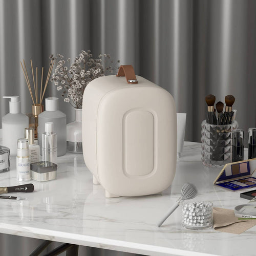 Beauty Fridge Mini Réfrigérateur Cosmétique 4L – Crème Blanc, Chaud & Froid