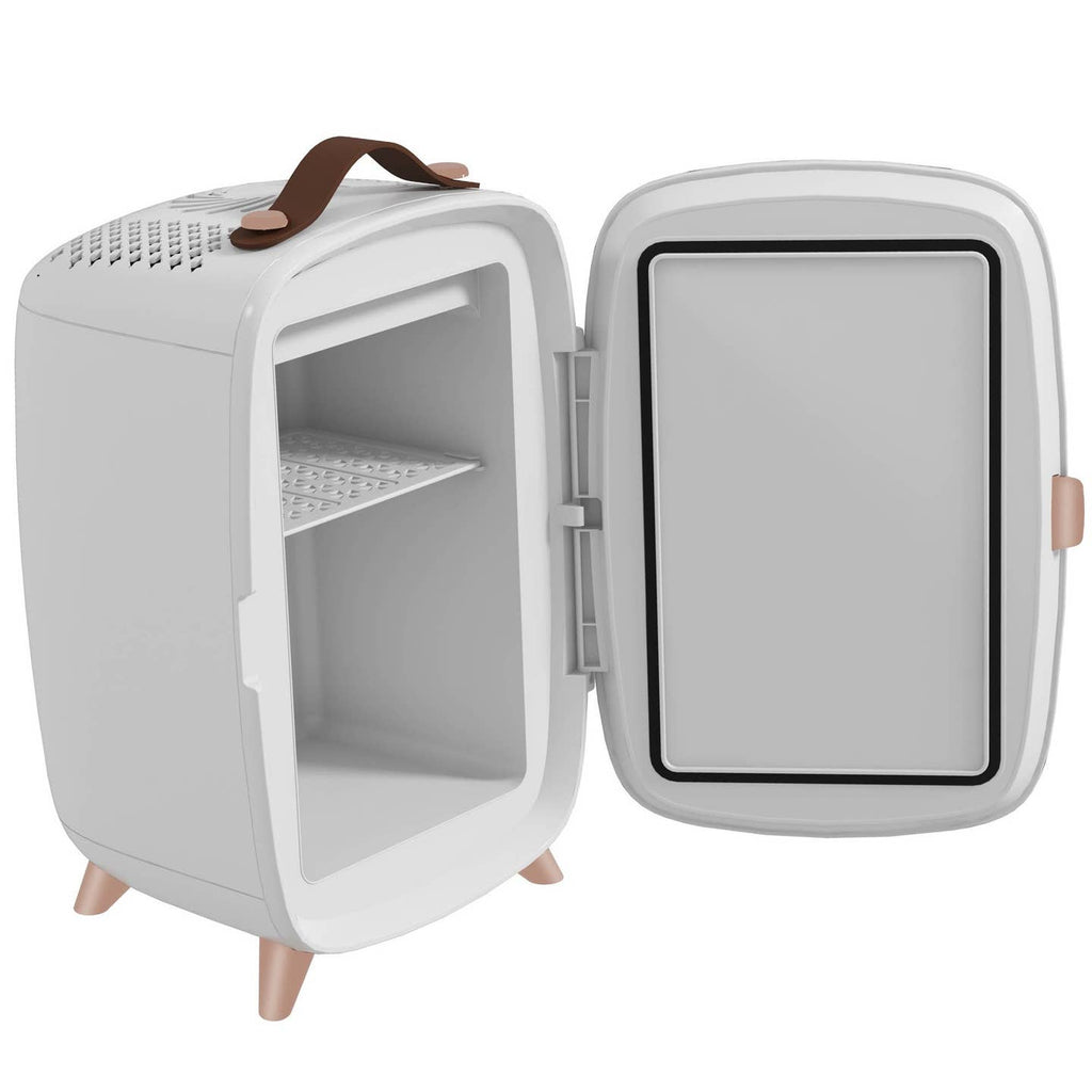 Beauty Fridge 6L avec Miroir LED & Écran Tactile – Mini Réfrigérateur Cosmétique Blanc