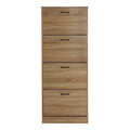 Meuble à Chaussures Colonne en Bois MDF – Marron, 60 × 24 × 151 cm