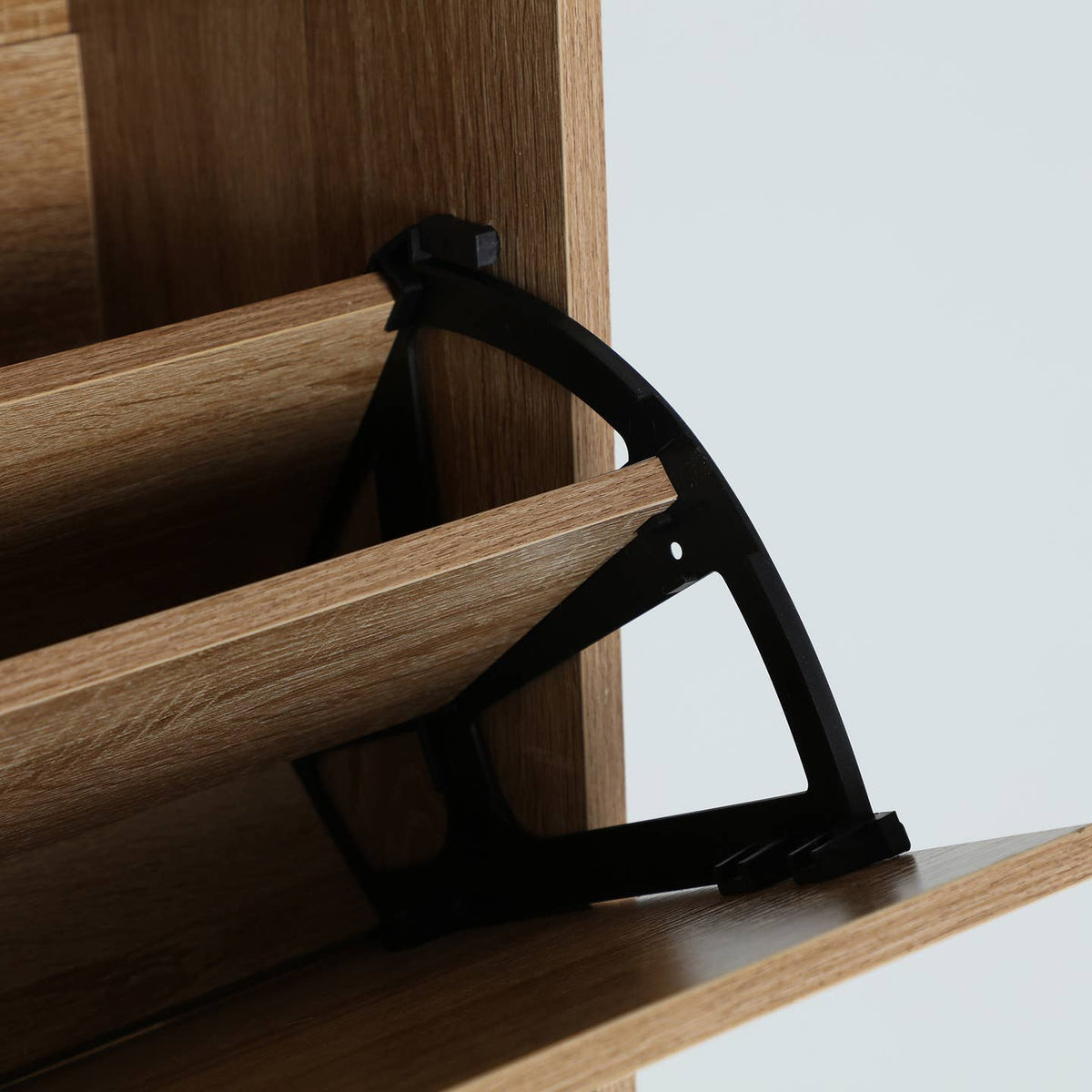 Meuble à Chaussures Colonne en Bois MDF – Marron, 60 × 24 × 151 cm