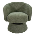 Fauteuil Manon chenille kaki pivotant L68 P66 H74cm