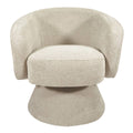 Fauteuil Manon chenille ivoire pivotant L68 P66 H74cm