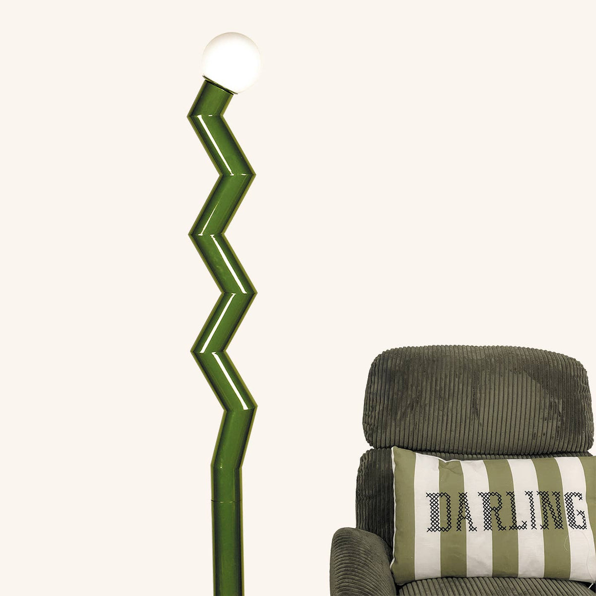 Lampadaire Zigmo kaki D30 H152,5cm