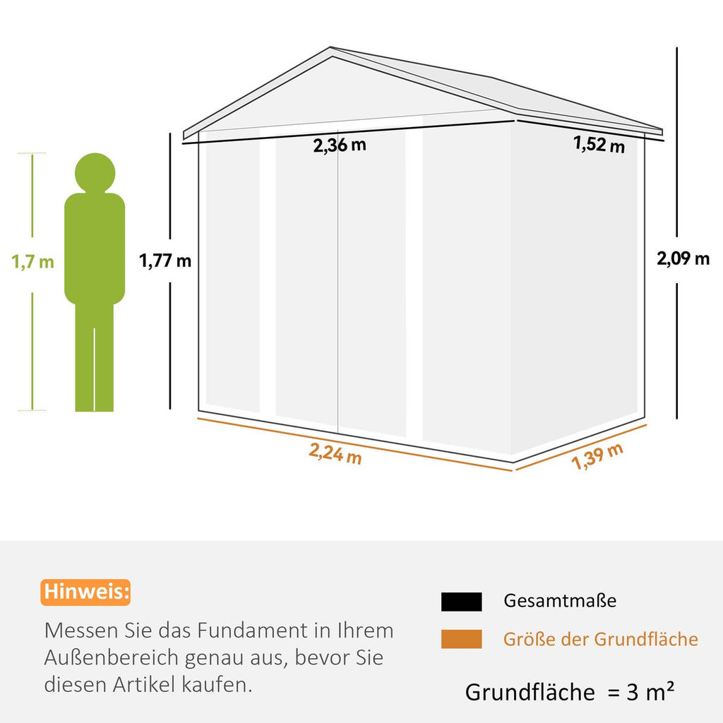 Abri de Jardin Acier Aspect Bois Brun – Portes Coulissantes Verrouillables