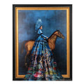 Tableau Femme à Cheval en Robe – Relief 3D 110×140 cm