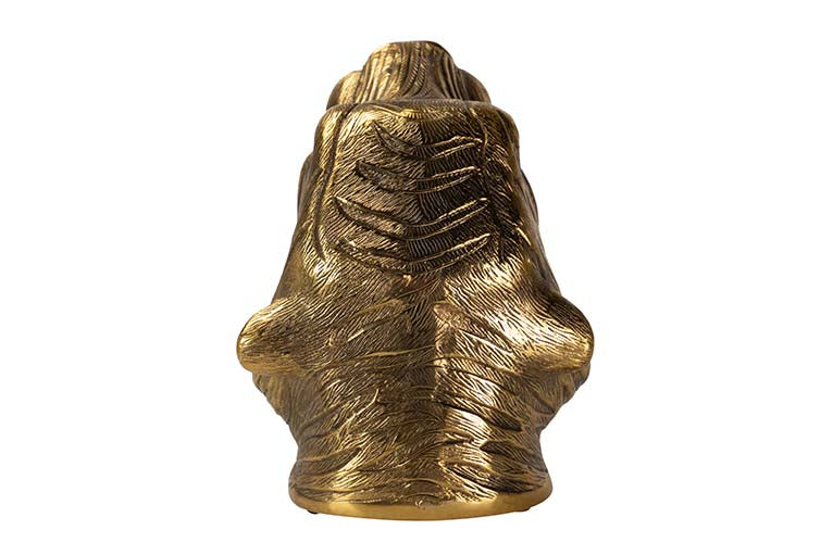 Seau à Champagne Tigre en Aluminium Doré – 26×24×29 cm