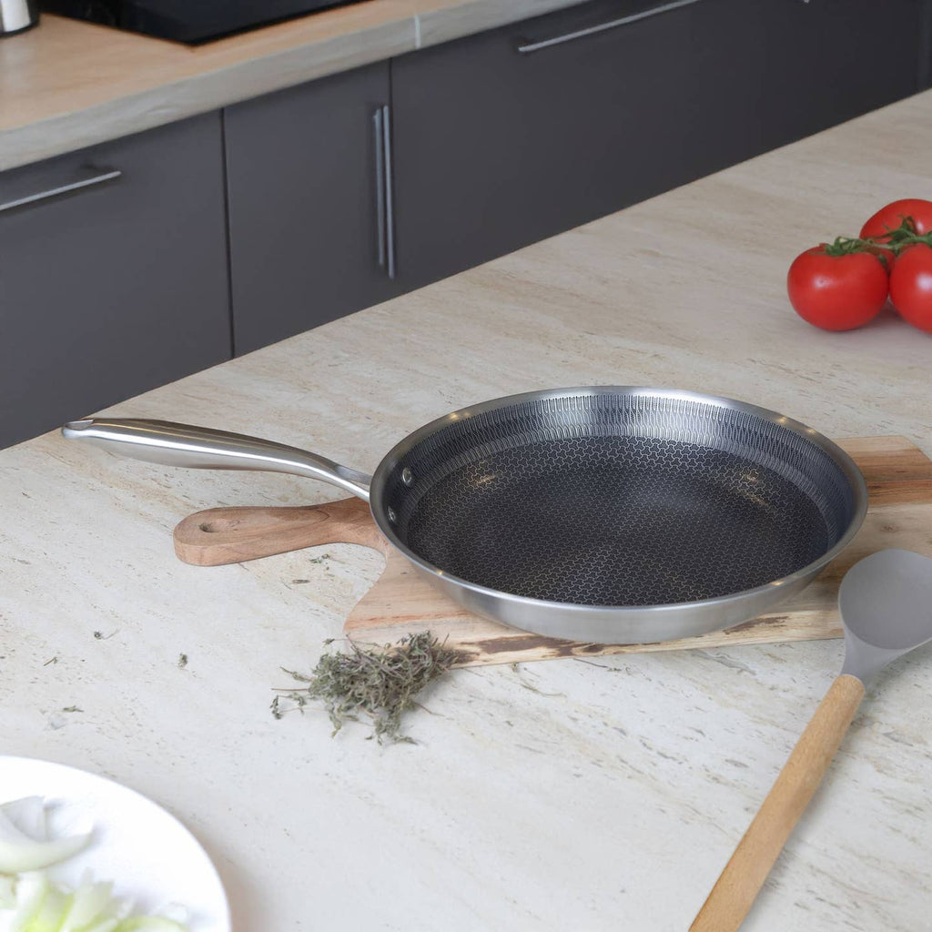 Lot de 3 Poêles Trinox Inox Antiadhésif Sans PFAS – Ø24, 28 & 30 cm