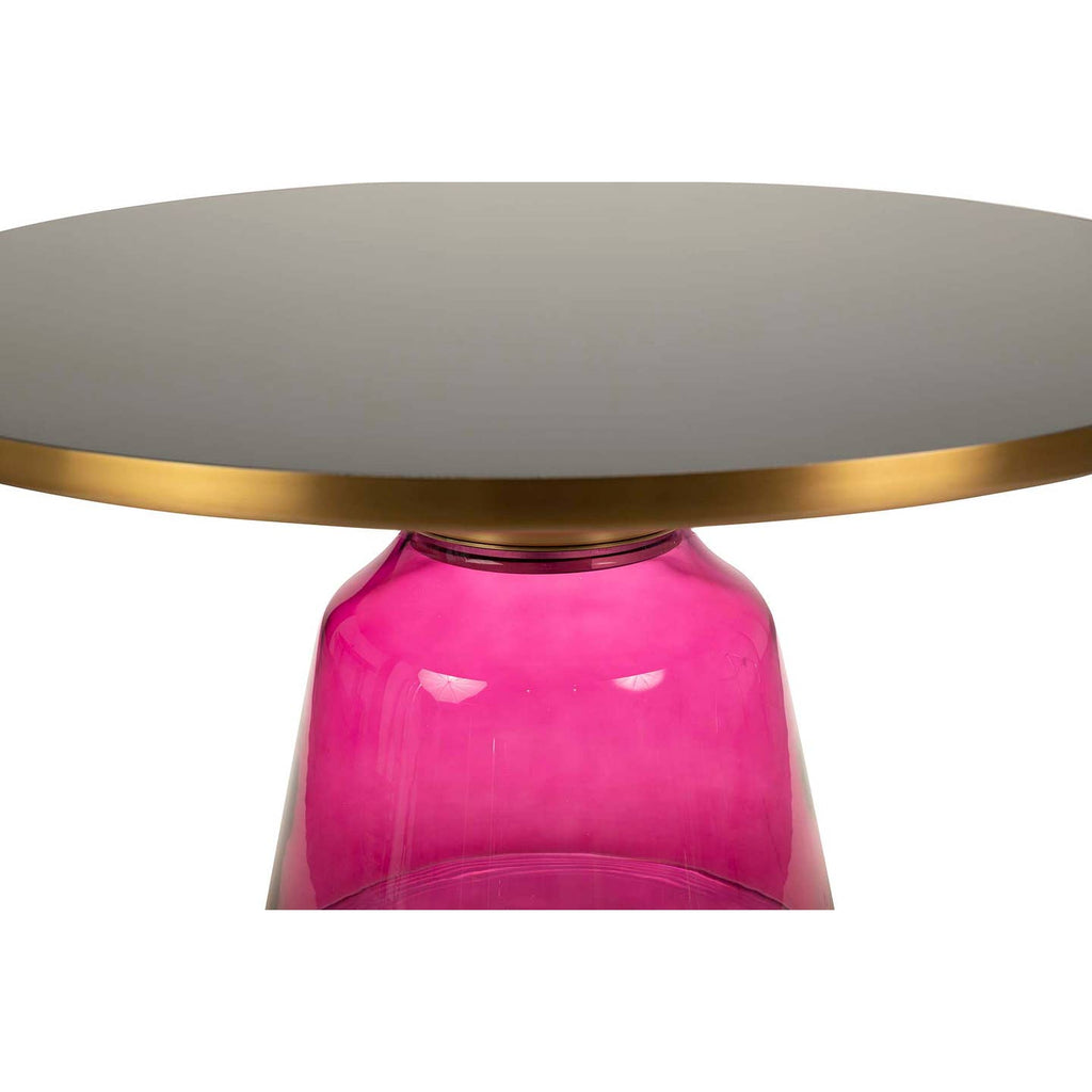 Table Basse Inox & Verre Noir – 75×75×37 cm Design Contemporain