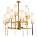 Suspension Luminaire Métal & Cristal – 92×92×99 cm Design Grand Format