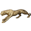 Statuette Guépard en Résine – Finition Or Antique | 80 x 20 cm