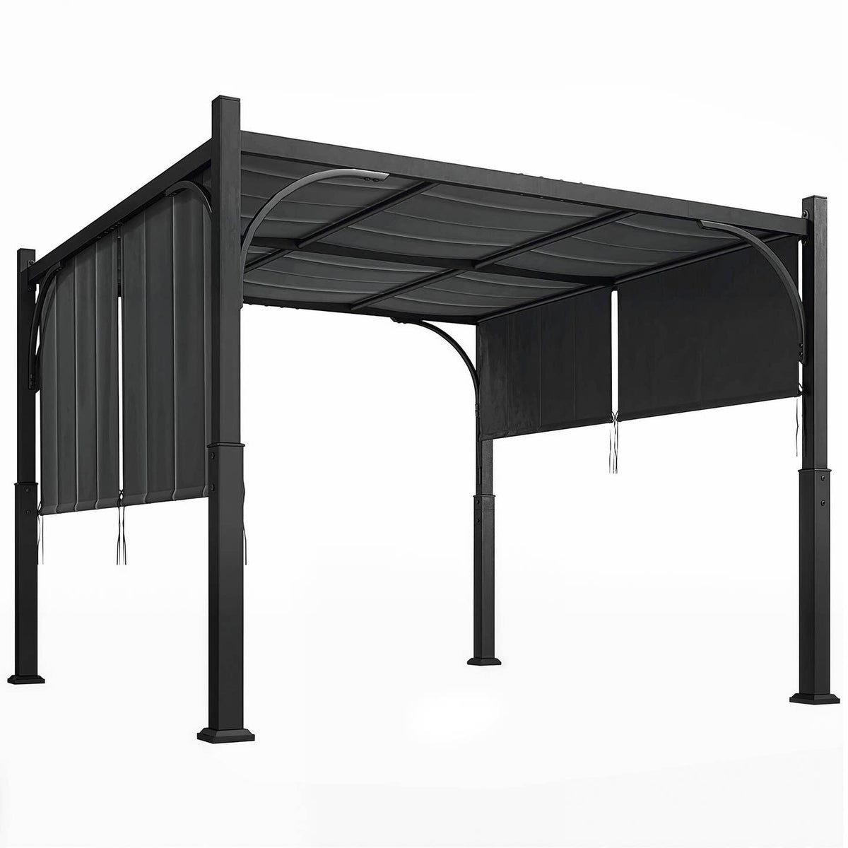 Pergola de jardin 3 x 3 m avec auvent coulissant