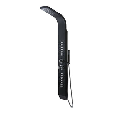 Panneau de douche hydromassant 155 cm noir