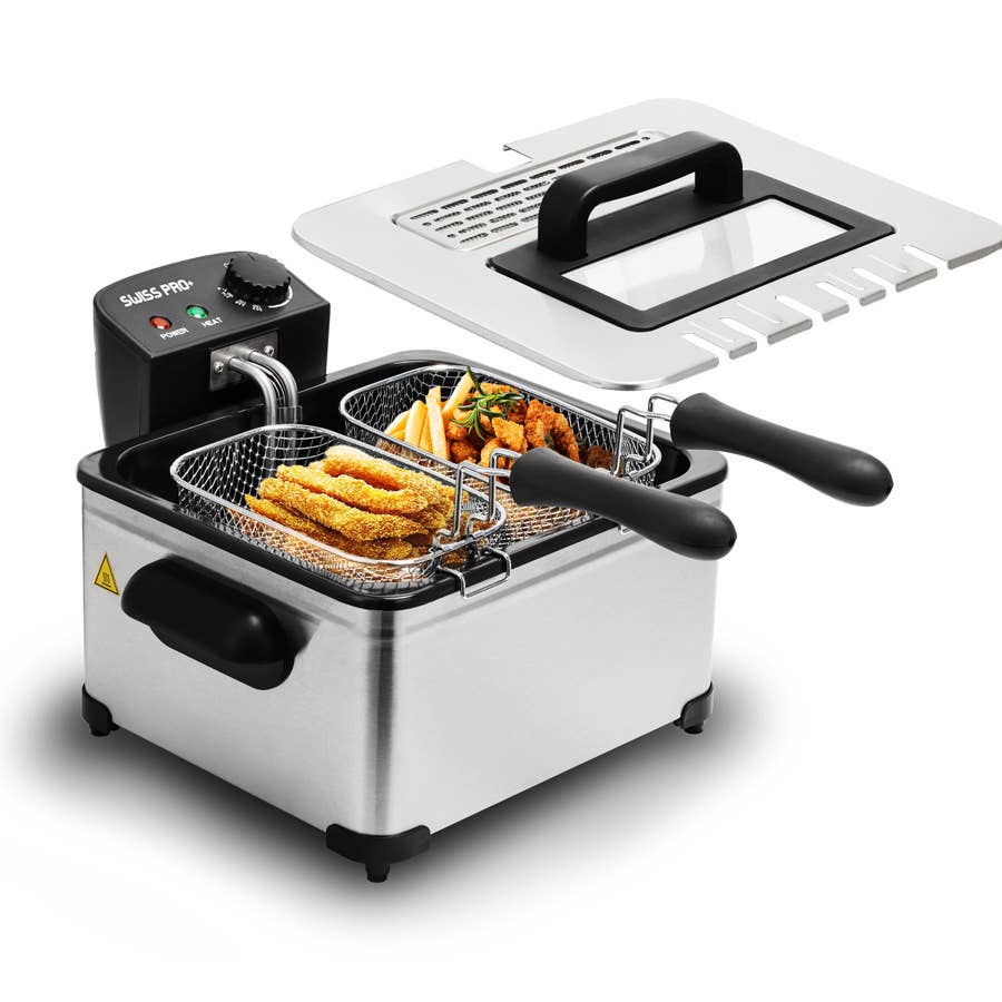 Friteuse SP-DRY5L 5L – Acier Inoxydable avec 3 Paniers