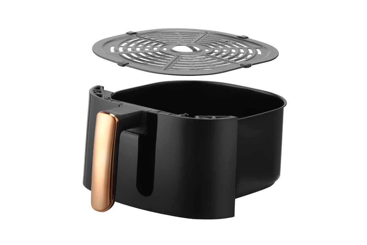 Friteuse à Air Swiss Pro+ 6,5L – Blanc & Or | Minuterie & Thermostat