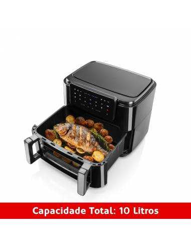 Friteuse Numérique sans Huile HAEGER Super Cook 10L - 10 L, 10 Programmes, 2 Cuves, 2600 W
