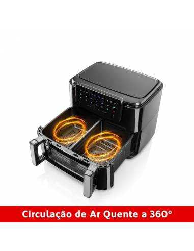 Friteuse Numérique sans Huile HAEGER Super Cook 10L - 10 L, 10 Programmes, 2 Cuves, 2600 W